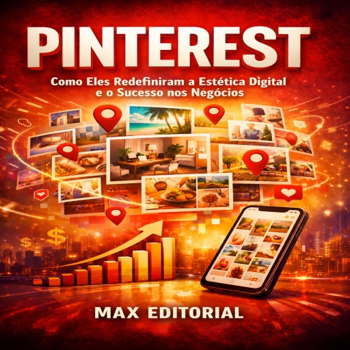 Portada del libro «Pinterest: Como Eles Redefiniram a Estética Digital e o Sucesso nos Negócios», de MAX EDITORIAL