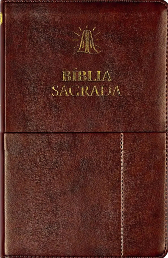 Bíblia Sagrada ACF Slim, Capa luxo marrom com bolso