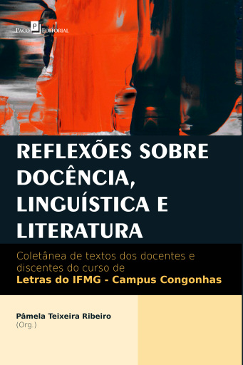 Portada del libro «Reflexões sobre docência, linguística e literatura», de Pâmela Teixeira Ribeiro