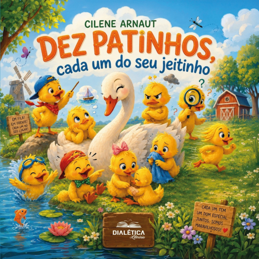 Portada del audiolibro «Dez Patinhos, Cada Um do Seu Jeitinho», de Cilene Arnaut
