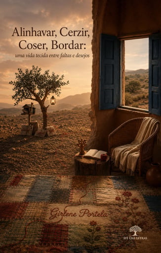 Portada del libro «Alinhavar, Cerzir, Coser, Bordar: A Vida Tecida Entre Faltas e Desejos», de Girlene Portela