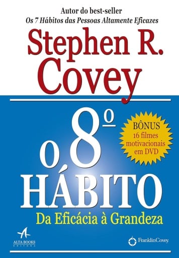 Portada del libro «O 8º hábito», de Stephen R. Covey