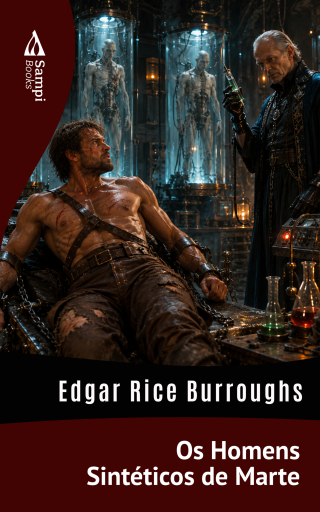 Portada del libro «Os Homens Sintéticos de Marte», de Edgar Rice Burroughs