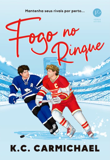 Portada del libro «Fogo no rinque», de K.C. Carmichael