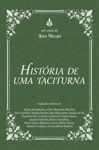 Portada del libro «História de uma taciturna»