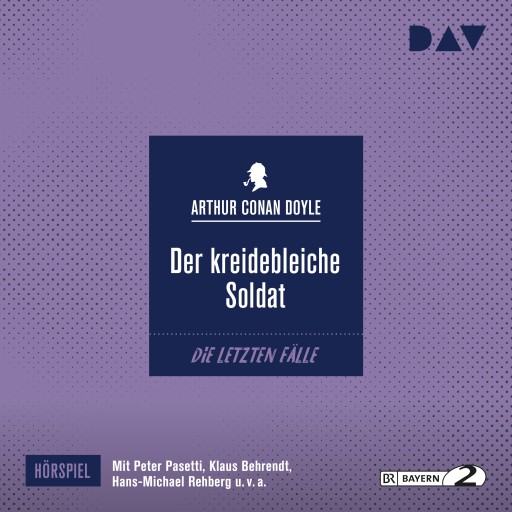 Portada del audiolibro «Der kreidebleiche Soldat», de Arthur Conan Doyle