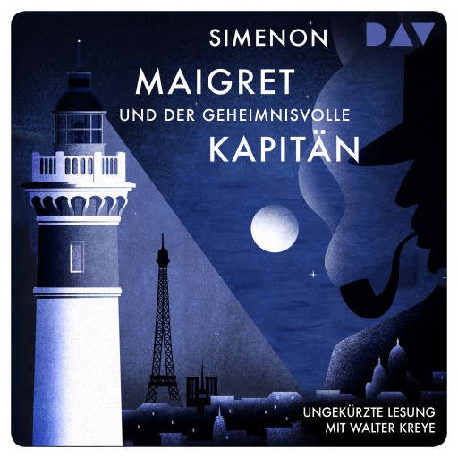 Portada del audiolibro «Maigret und der geheimnisvolle Kapitän», de Georges Simenon
