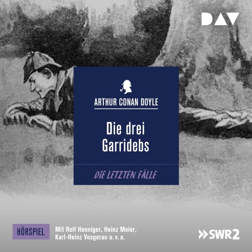 Portada del audiolibro «Die drei Garridebs», de Arthur Conan Doyle