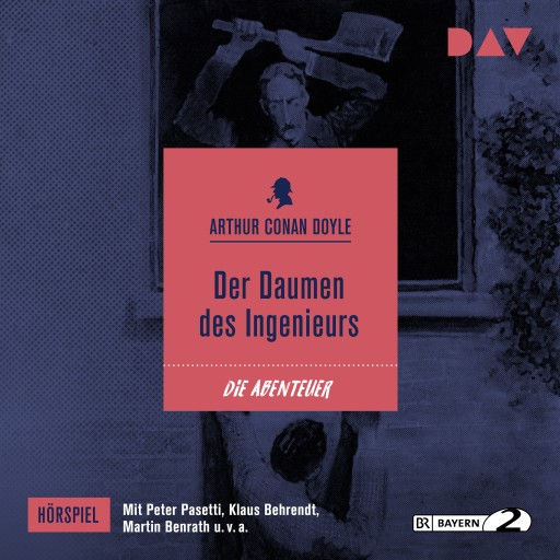 Portada del audiolibro «Der Daumen des Ingenieurs», de Arthur Conan Doyle