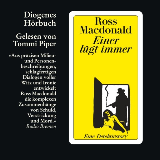 Portada del audiolibro «Einer lügt immer», de Ross Macdonald