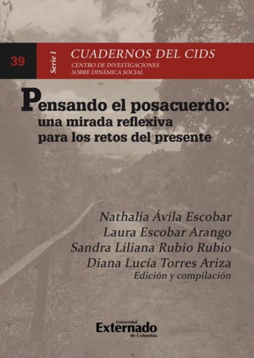 Portada del libro «Pensando el postacuerdo: una mirada reflexiva para los retos del presente», de Autores varios