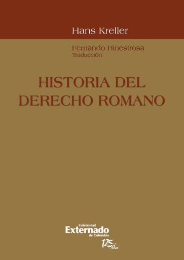 Portada del libro «Historia del derecho romano», de Hans Kreller