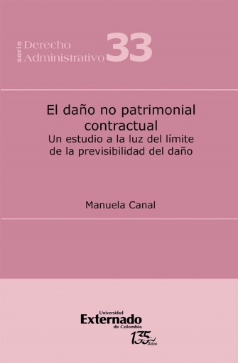 Portada del libro «El daño no patrimonial contractual : un estudio a la luz del límite de la previ*bilidad del daño», de Manuela Canal