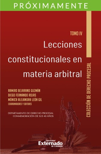Portada del libro «Lecciones constitucionales en materia arbitral. Tomo IV»