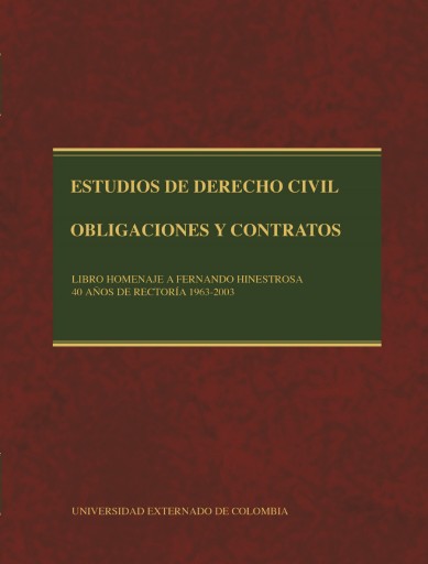 Estudios de Derecho Civil: obligaciones y contratos, tomos II