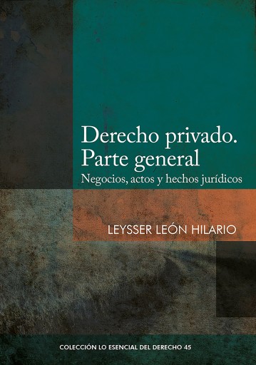 Portada del libro «Derecho privado», de Leysser León