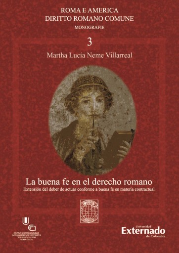 Portada del libro «La buena fe en el derecho romano», de Neme Villarreal Martha Lucía