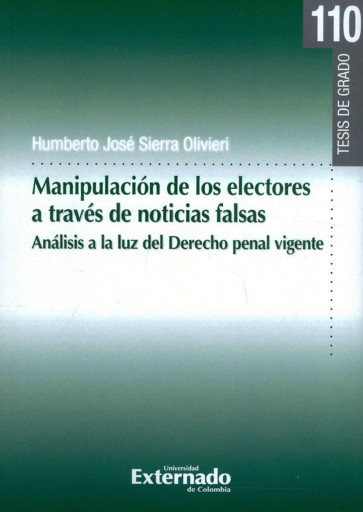 Portada del libro «Manipulación de los electores a través de noticias falsas», de Humberto José Sierra Olivieri