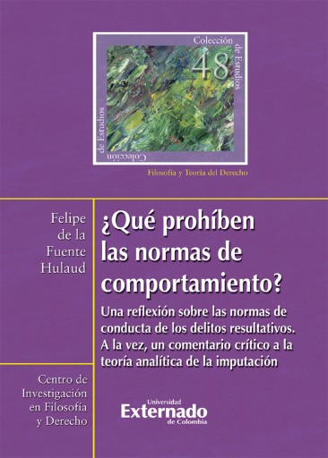 Portada del libro «¿Qué prohíben las normas de comportamiento? : una reflexión sobre las normas de conducta de los delitos resultativos. A la vez, un comentario crítico a la teoría analítica de la imputación», de Felipe De la Fuente Hulaud