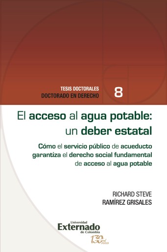 Portada del libro «El acceso al agua potable: un deber estatal», de Richard Steve Ramírez Grisales