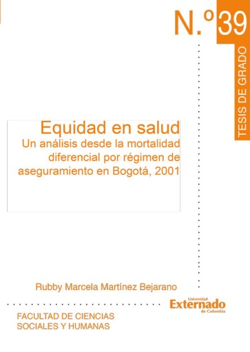 Portada del libro «Equidad en salud», de Rubby Marcela Martínez Bejarano