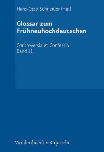 Portada del libro «Glossar zum Frühneuhochdeutschen»