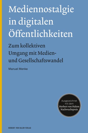 Portada del libro «Mediennostalgie in digitalen Öffentlichkeiten», de Manuel Menke