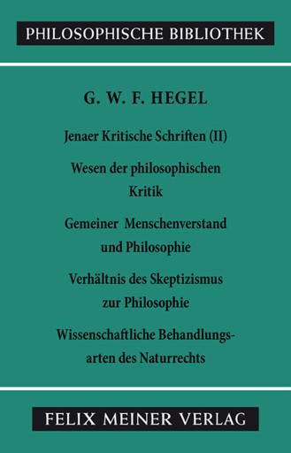 Jenaer Kritische Schriften II