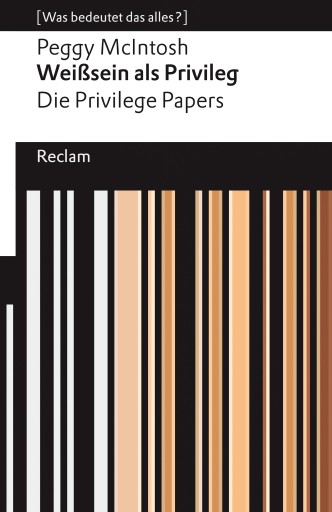 Portada del libro «Weißsein als Privileg. Die Privilege Papers», de Peggy McIntosh