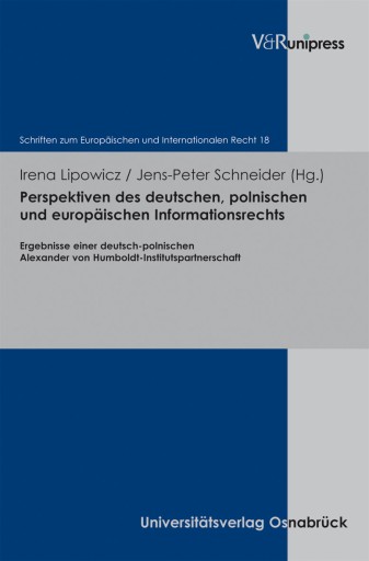 Portada del libro «Perspektiven des deutschen, polnischen und europäischen Informationsrechts»