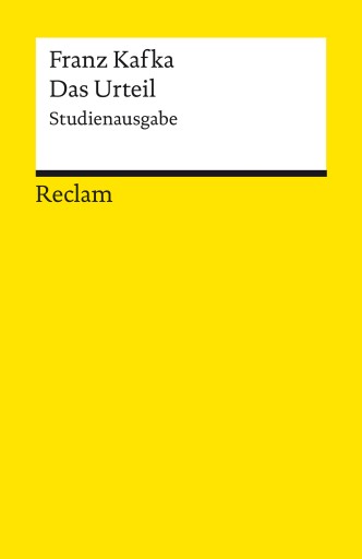 Portada del libro «Das Urteil. Studienausgabe», de Franz Kafka