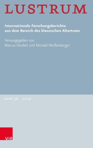 Portada del libro «Lustrum Band 56 – 2014», de Edzard Visser, Gesine Manuwald