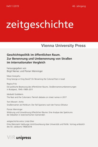 Portada del libro «Geschichtspolitik im öffentlichen Raum»