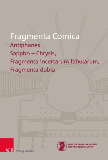 Portada del libro «FrC 19.3 Antiphanes frr. 194–330», de S. Douglas Olson