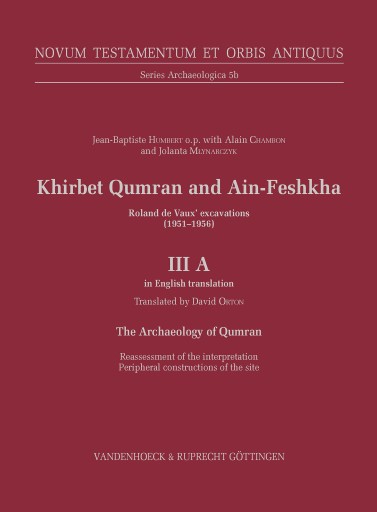 Portada del libro «Khirbet Qumran and Ain-Feshkha III A (in English translation)», de Jean-Baptiste Humbert