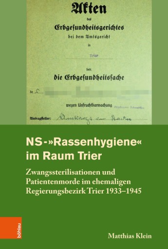 Portada del libro «NS-"Rassenhygiene" im Raum Trier», de Matthias Klein
