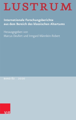 Portada del libro «Lustrum Band 62 – 2020»