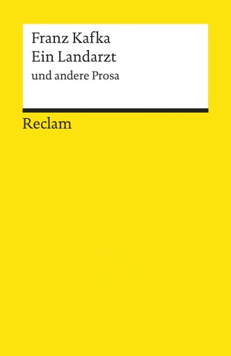 Portada del libro «Ein Landarzt und andere Prosa», de Franz Kafka