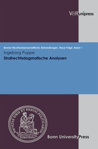 Portada del libro «Strafrechtsdogmatische Analysen», de Ingeborg Puppe