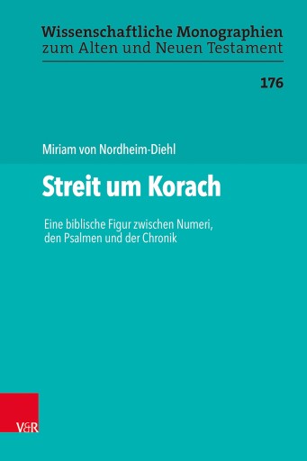 Portada del libro «Streit um Korach», de Miriam von Nordheim-Diehl