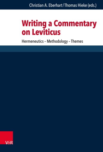 Portada del libro «Writing a Commentary on Leviticus»