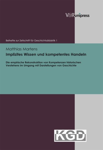 Portada del libro «Implizites Wissen und kompetentes Handeln», de Matthias Martens