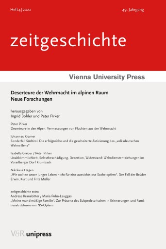 Portada del libro «Deserteure der Wehrmacht im alpinen Raum»