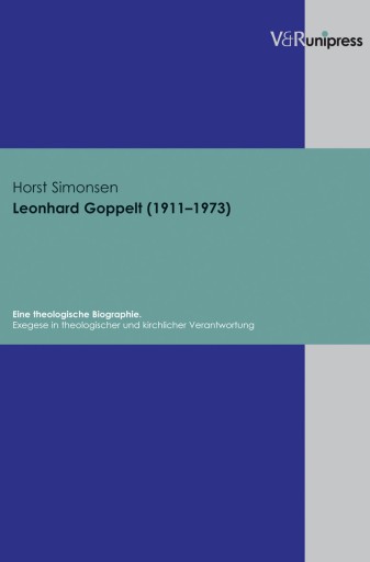 Portada del libro «Leonhard Goppelt (1911–1973). Eine theologische Biographie», de Horst Simonsen