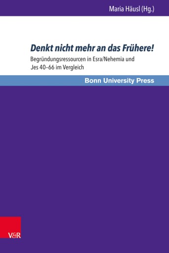 Portada del libro «Denkt nicht mehr an das Frühere!»