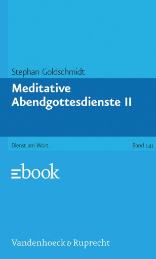 Portada del libro «Meditative Abendgottesdienste II», de Stephan Goldschmidt