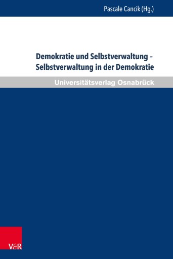 Portada del libro «Demokratie und Selbstverwaltung – Selbstverwaltung in der Demokratie»