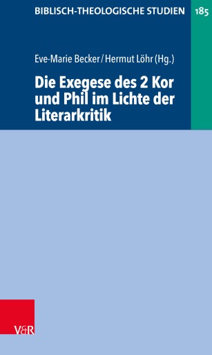 Portada del libro «Die Exegese des 2 Kor und Phil im Lichte der Literarkritik»