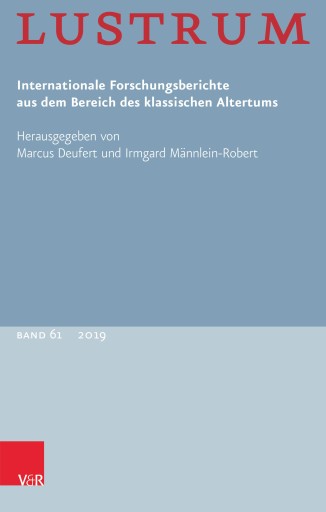Portada del libro «Lustrum Band 61 – 2019», de Edzard Visser