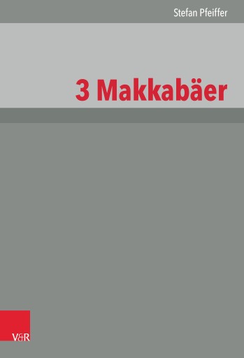 Portada del libro «3 Makkabäer»